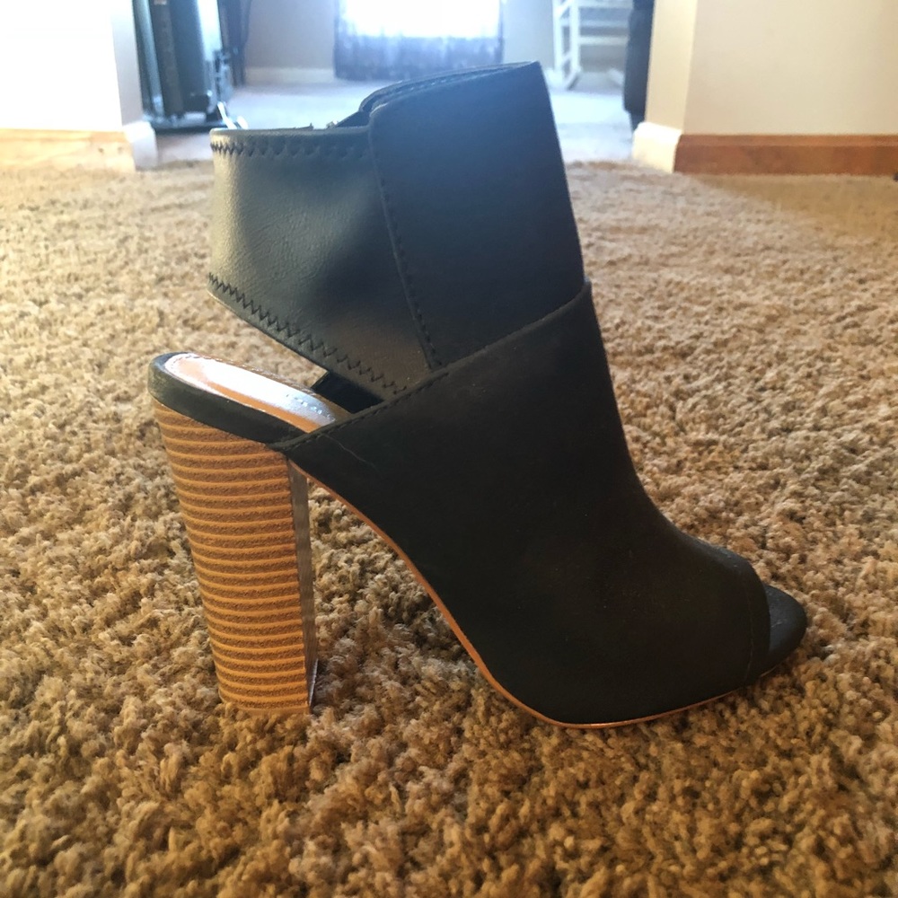 Black peep toe heels from Express